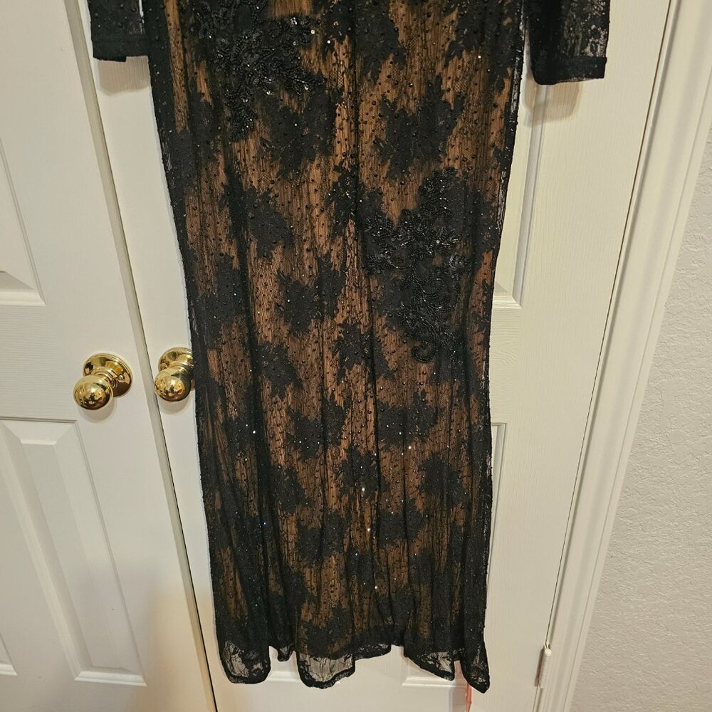 Embellished Black Lace Dress - Picture 8 of 13